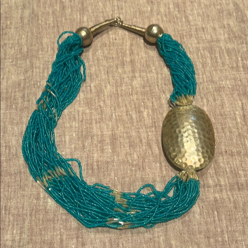 Indian silver beaded necklace